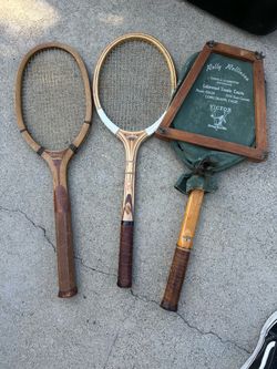 Antique tennis rackets