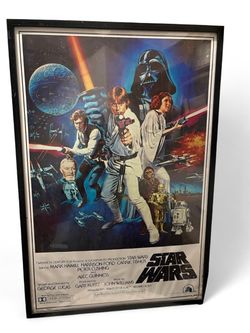 Vintage Star Wars Original Movie Poster Framed