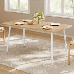 Modern farmhouse dining table gold oak