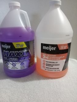Meijer Purple ( Brand New) and Orange Windshield Washer Fluid Don't Want Them To Go To Waste See Description