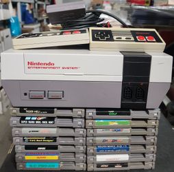 Nintendo NES System With 14 Games 2 Controllers & RF Adapter 