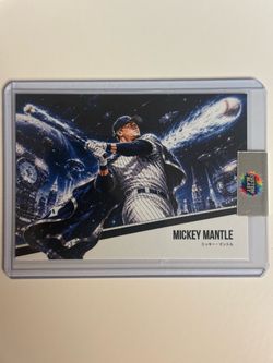 Mickey Mantle Custom Beast Art Baseball Card