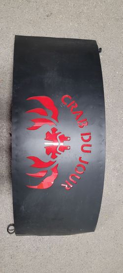 Crab Du Jour Cajun Seafood & Bar Curved Sign 25"x10"