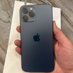 iPhone 12 Pro Max 256GB Pacific Blue For Cricket Wireless! Mint Condition! Always Cased /screen Protector Bring Your Cricket Sim! Fully Functional! 