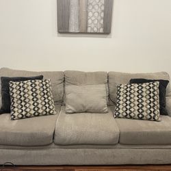 3 seat sofa, Night Stands, & Lamps