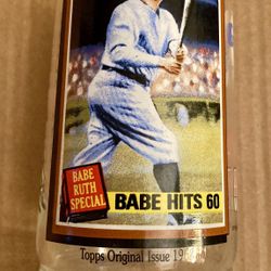 1993 Mcdonald’s, Babe Ruth, Baseball Card, Collectors Glass