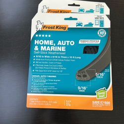 Dept King Home Auto And Marine Self Stick Weatherseal 