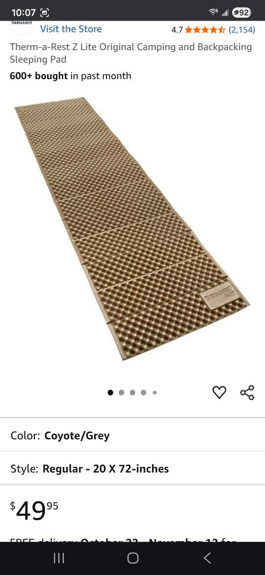 Therma Rest Z Fold Sleeping Pad