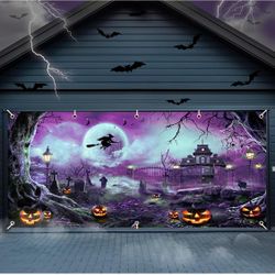 Garage door background banner/ Halloween