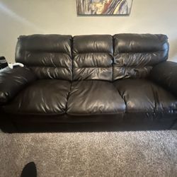 Dark Brown Leather Set 