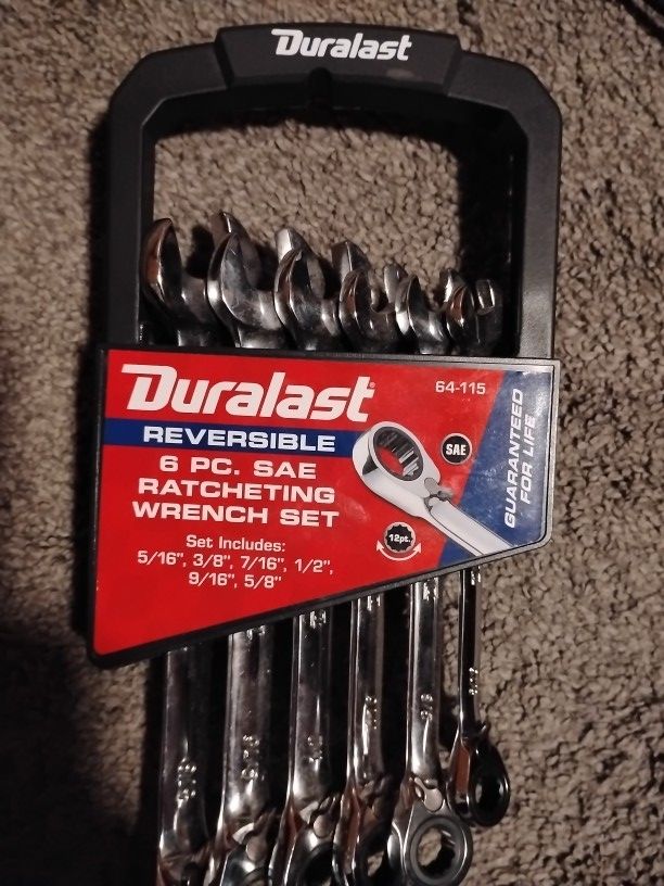Duralast Reversible 6 P c Ratchet Set.       SAE