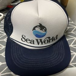 Vintage Sea World Trucker Hat 1988