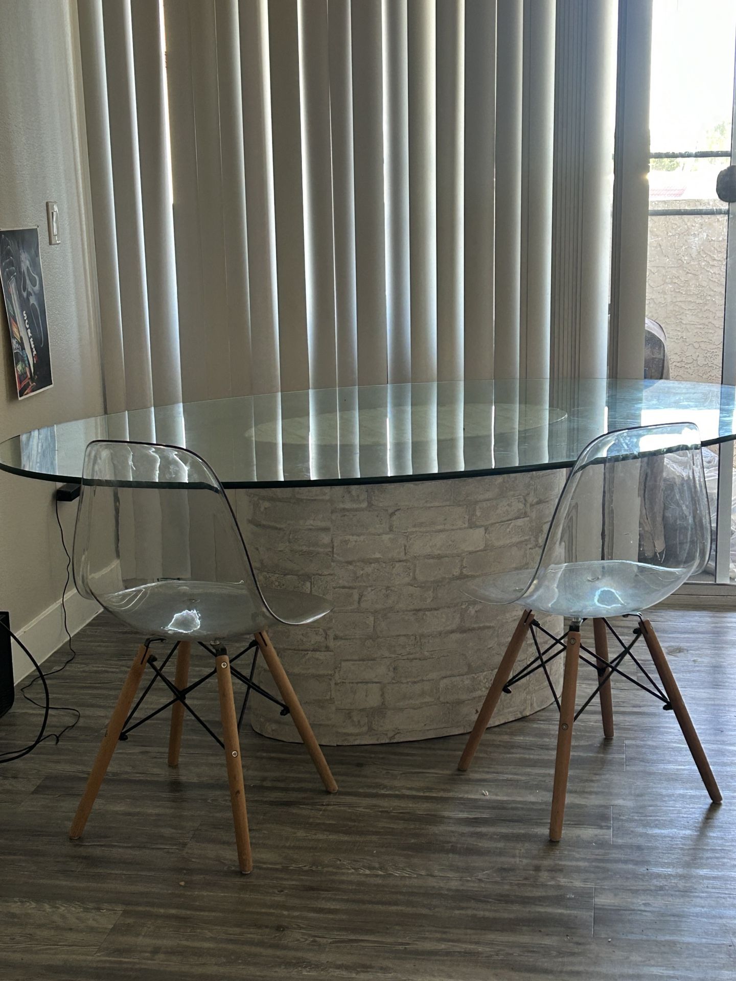 Glass Table W Chairs