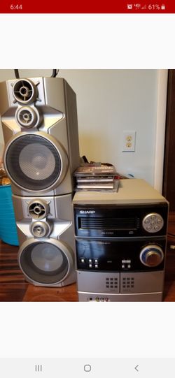 5 disc stereo and speakers