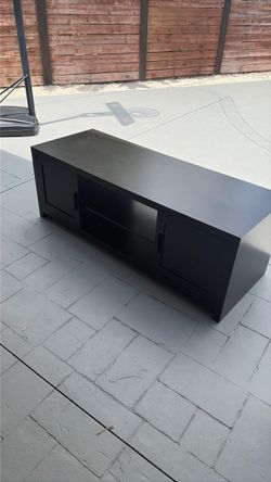 Black TV Stand with Storage Cabinets