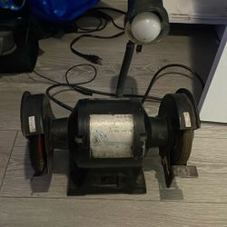 Bench Grinder with Lamp