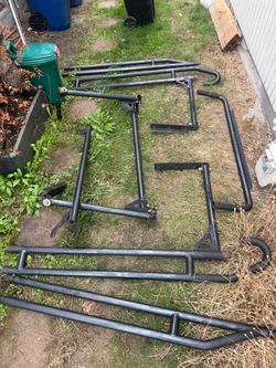 Adjustable Truck Bed Rack System Steel Black