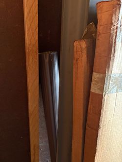 2 sections of brown gutters