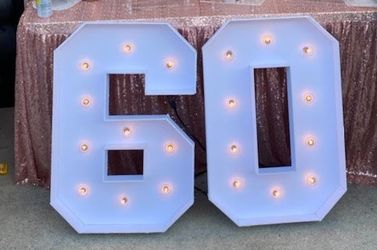 Number Marquee with Lights