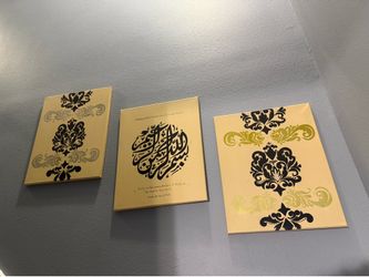 3-Piece Islamic Wall Art Canvas Set