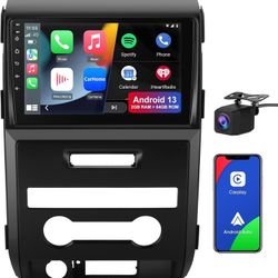 Car Radio Stereo [2G+64G] for Ford F150 F-150 2009 2010 2011 2012, 9 inch Touch Screen Android 13 Head Unit with CarPlay/Android Auto SWC GPS WiFi Bac