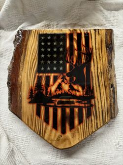 Silver Maple. Live Resin. Hunting Plaque.