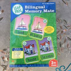 Bilingual Memory Mate | English -Spanish |by Leap Frog |Card Game | New | Sealed