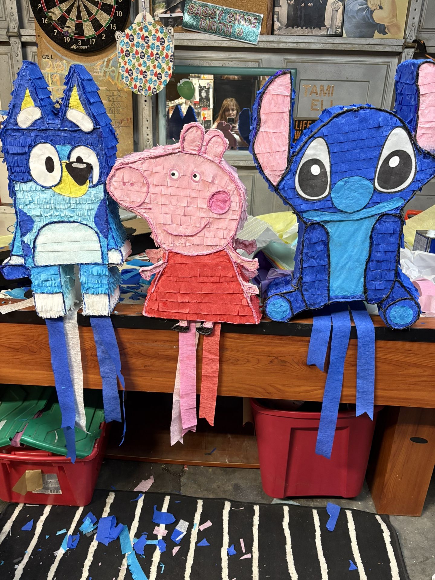 Birthday Pinatas Stitch Pepper Pig And Bluey
