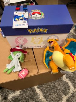 Pokemon Worlds San francisco Exclusive Plushes $200 for box $80 charizard plush $60 kirilia plush
