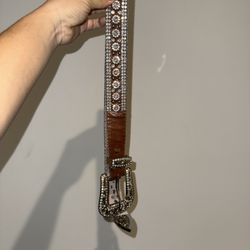 Rhinestone Buckle Belt 