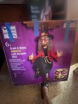 6 代 Grave & Bones ANIMATED LED Marionette TECHNOLOGY Witch