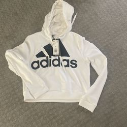 white crop adidas sweatshirt