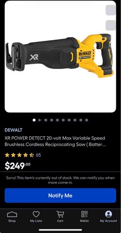 Brand new Dewalt reciprocating saw (tool only