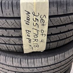 Set of 4 tires 255/70r18 arroyo eco pro HT good condition  $175