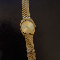 Gold Nixon Mens Watch