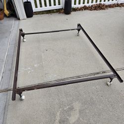 Single or Double (Full) Metal Bed Rails with Wide Rollers