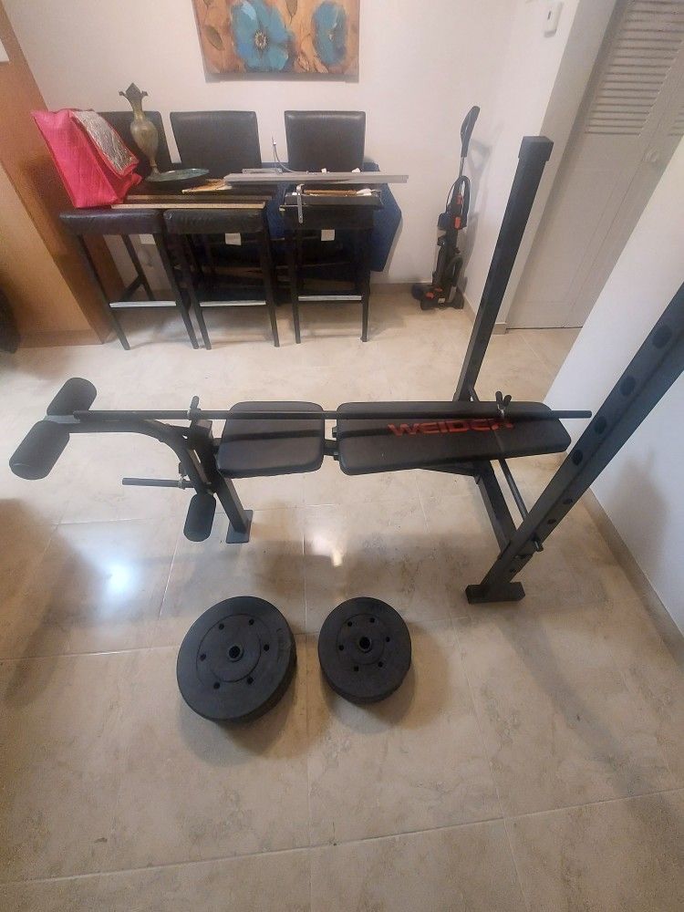 Weider Weight Bench With Leg Curl Included