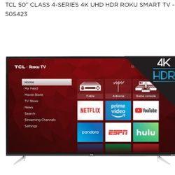 TCL 50" 4K UHD HDR ROKU SMART TV for sale