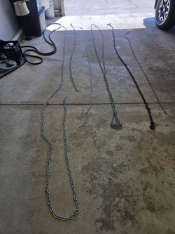6.. Chains different sizes different lengths.