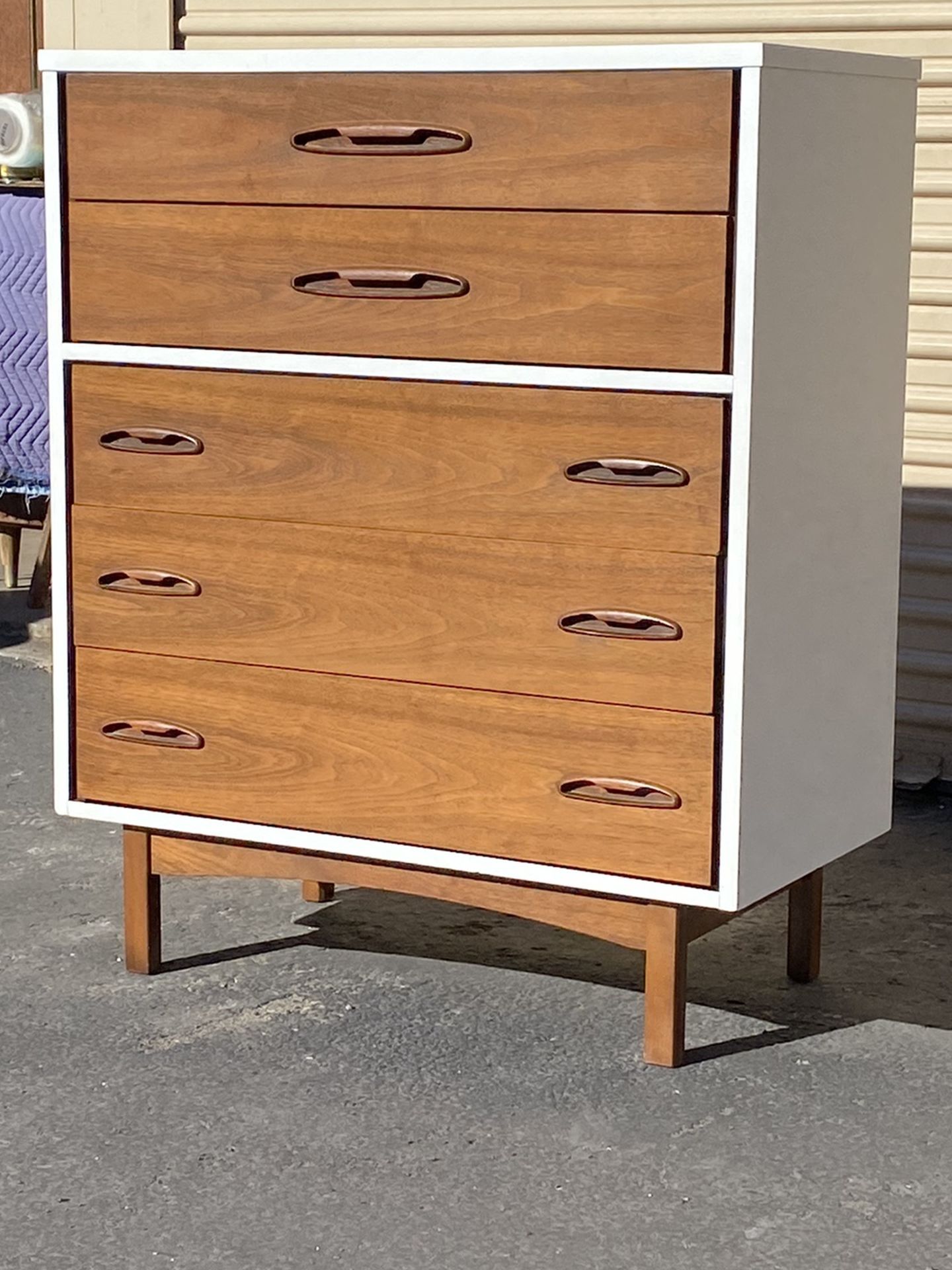 Vintage Refinished Highboy Dresser