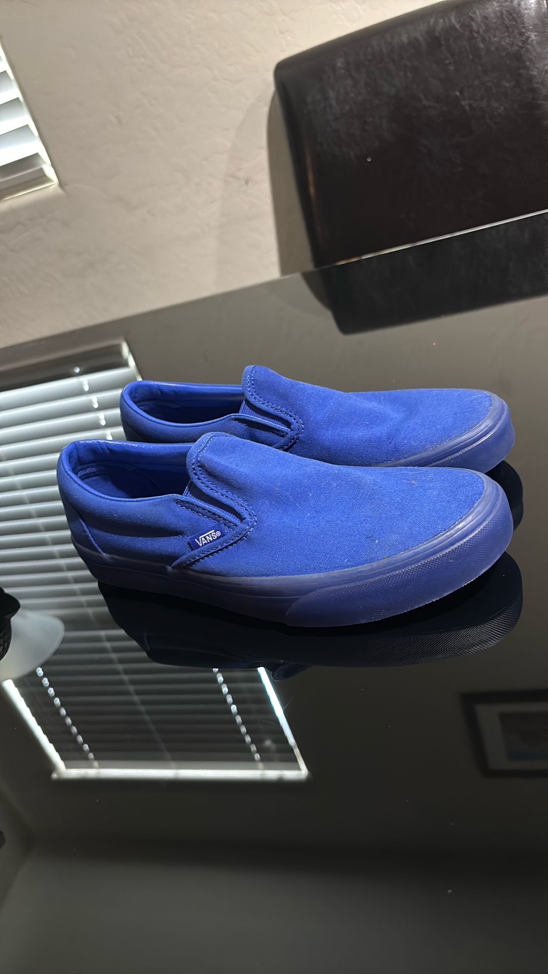 All Blue Vans Slip-on Shoes