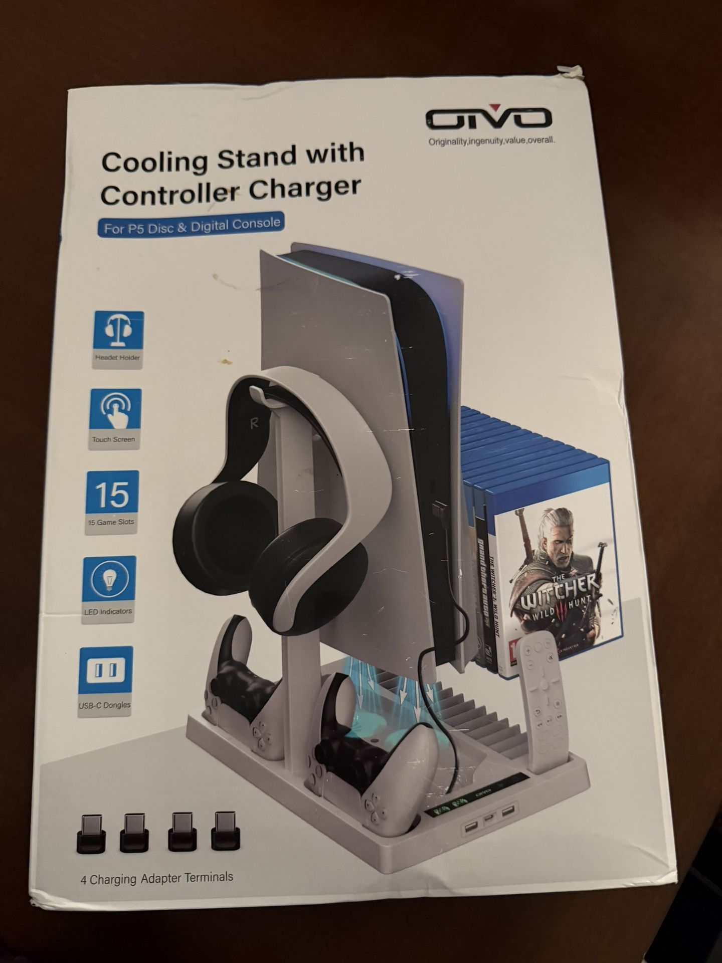PlayStation 5 cooling stand with controller charger 