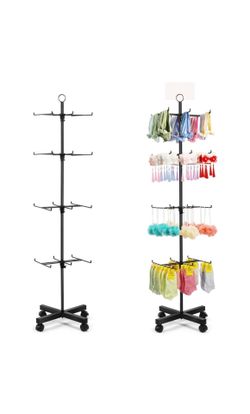 Flenpptly Retail Display Stand Rotating Display Stand 5 Tier Spinning Display Stand for Craft Shows, Jewelry, Keychain, Earring Adjustable Height Reta