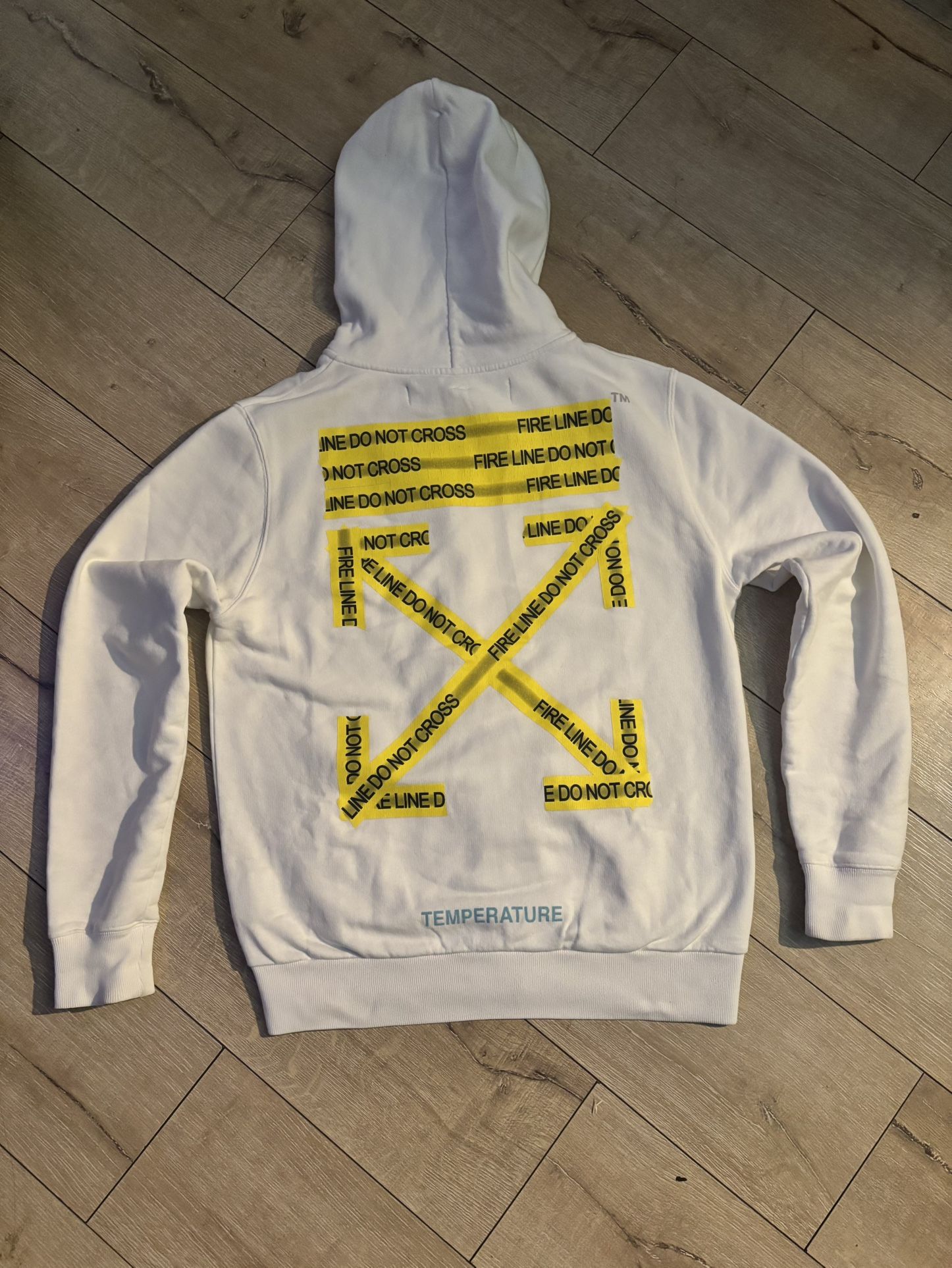 Off White Yellow Tape Hoodie 