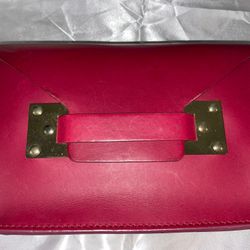 Sophie Hulme burgundy envelope purse 