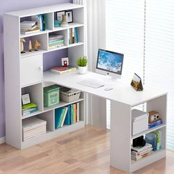 Desk Bookcase Combination Computer Desk Simple Modern Student Writing Desk 