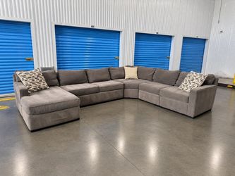 Large Gray Family Sectional Free Delivery