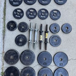 Weight Dumbbells Set 140 Lbs + Bars