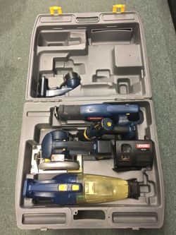 RYOBI 5 piece 18-Volt Cordless Tool Kit Drill Circular Saw Reciprocating Saw Vacuum Flashlight