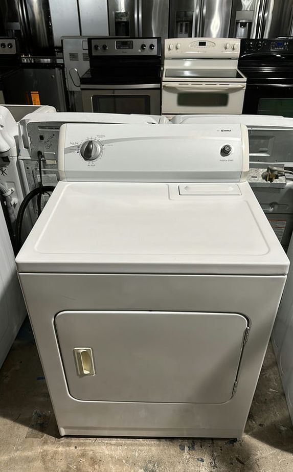 White Kenmore Dryer with AutoDry Feature
